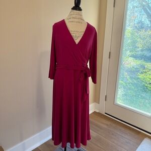 Lauren Ralph Lauren Women's Fuscia Maxi Dress Size 14